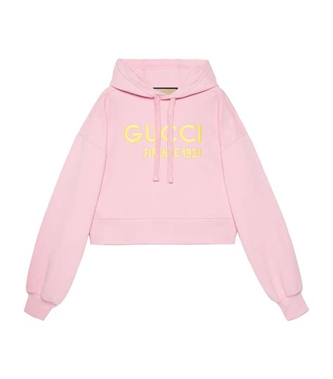 gucci pink crop top|gucci crop top hoodie.